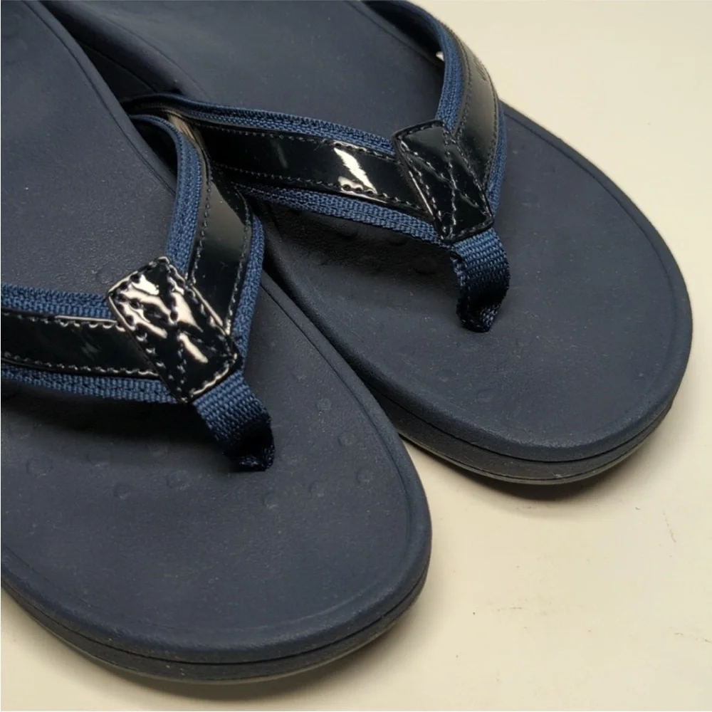Vionic High Tide II Podiatrist Designed Navy Platform Flip Flop Sandals. Size 9 - Picture 4 of 13
